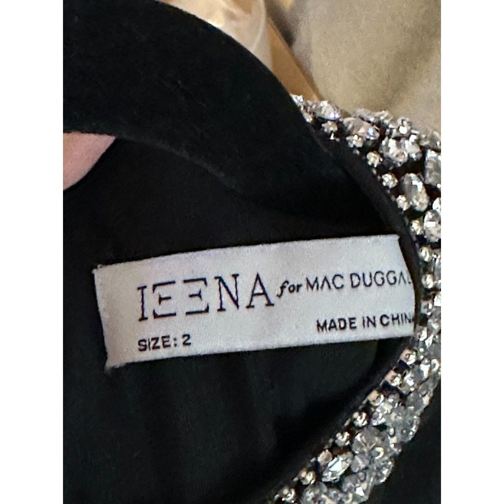 NWT  Mac Duggal 49093 Black Embellished Neck Trumpet Maxi Dress Size 2 - $358 - Picture 5 of 6